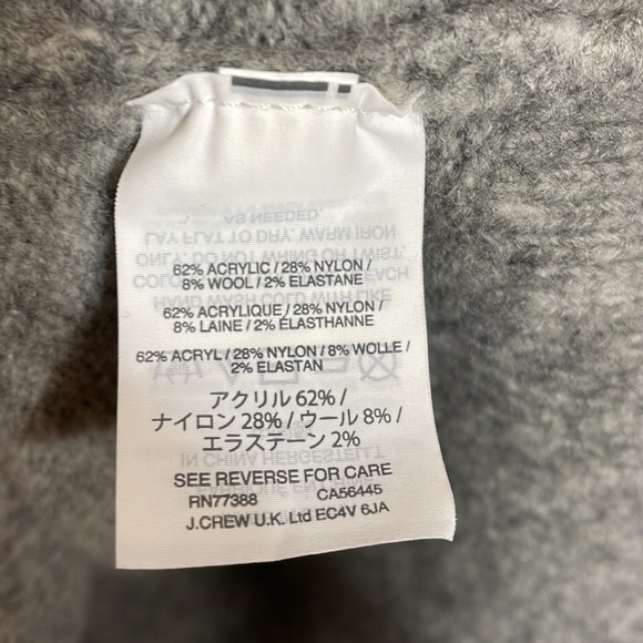 J. Crew V-back Sweater w/Velvet Tie Closure, Gray, XS, NWOT - Picture 6 of 6